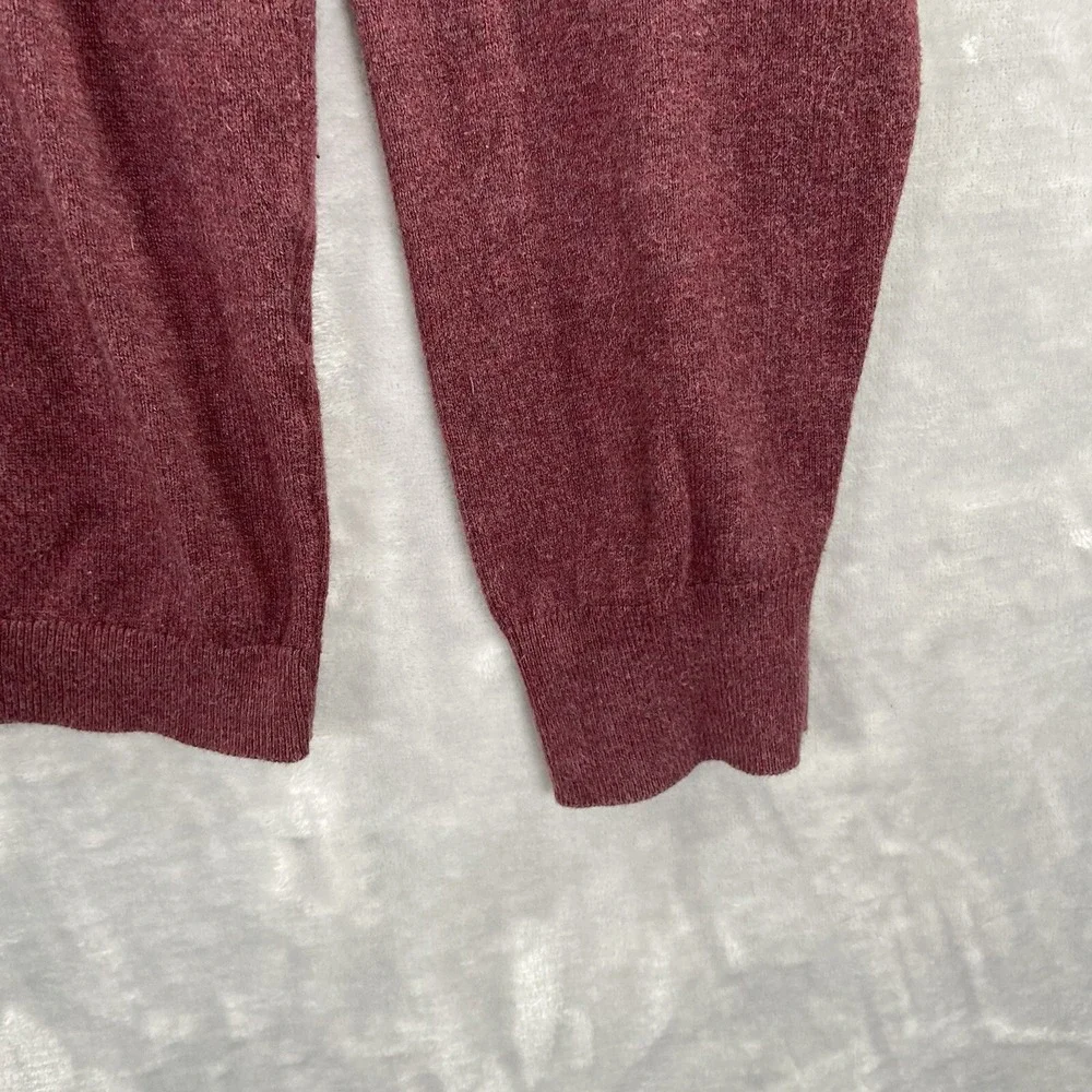 Linksoul Sweater Mens XL Pebble Beach Golf Cotton Cashmere Elbow Patches Red